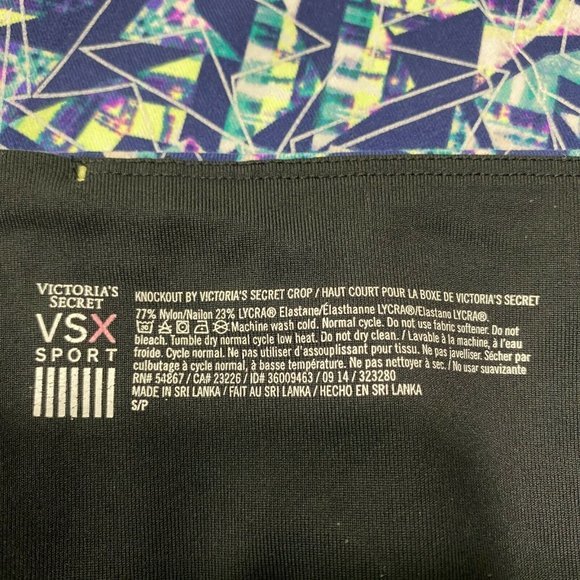 VSX Victoria Secret‎ Sport Capri Leggings Small Geometric Printed Stretch Yoga - Picture 7 of 9